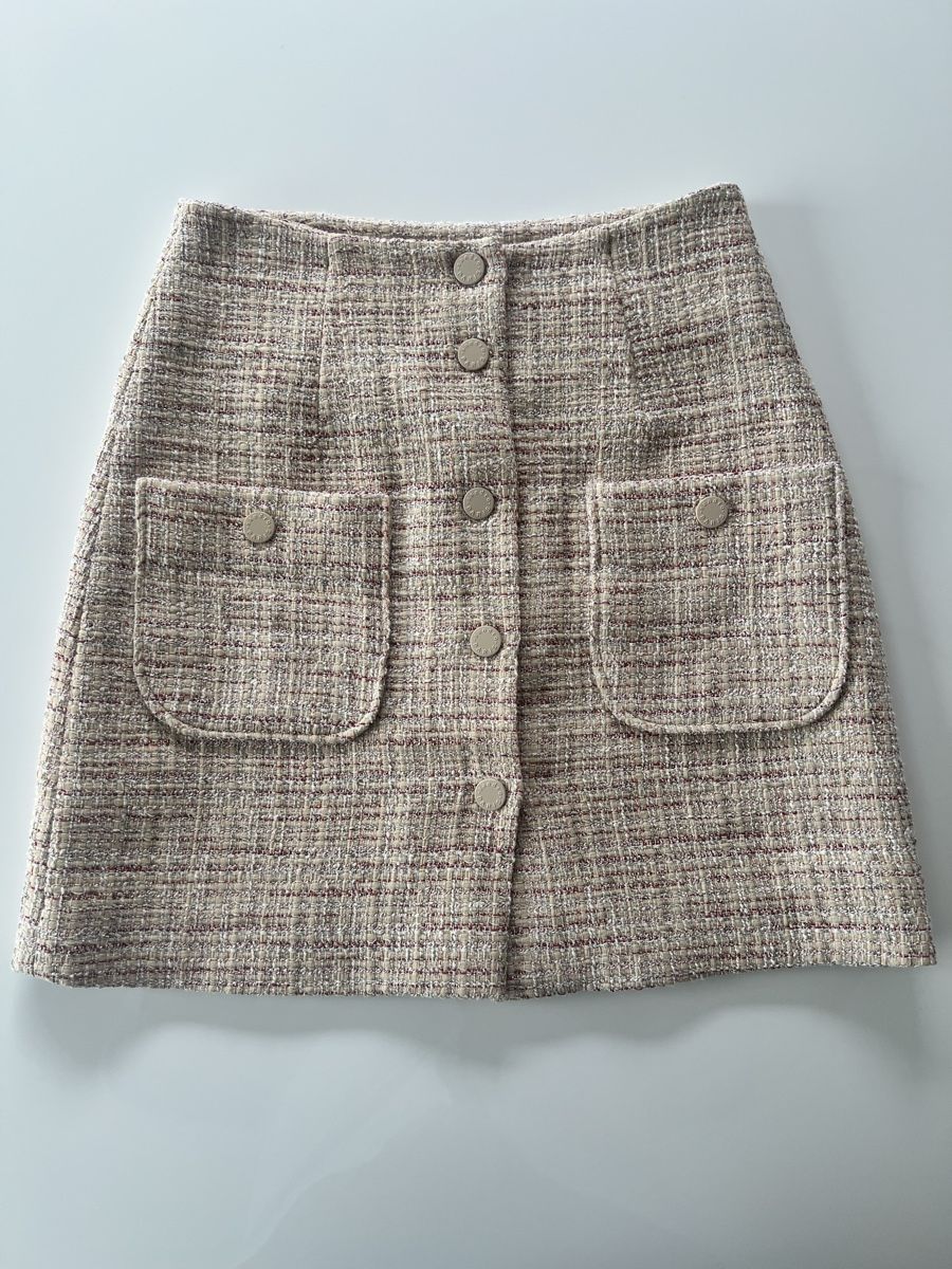 Sandro Gonne: Sandro Paris Skirt Tweed Size 0 Button Front Pockets – Nuovo (secondo la descrizione) da Pully venduto da forsalenow