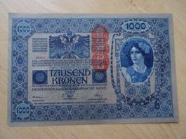 unzirkulierte 1'000 Kronen Note 1902 österr.-ungar. Bank