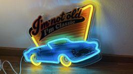 Leuchtreklame Auto I'm not old I'm Classic neuwertig