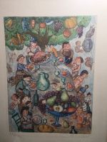 Lithographie Radierung ? signiert Francoise Deberdt