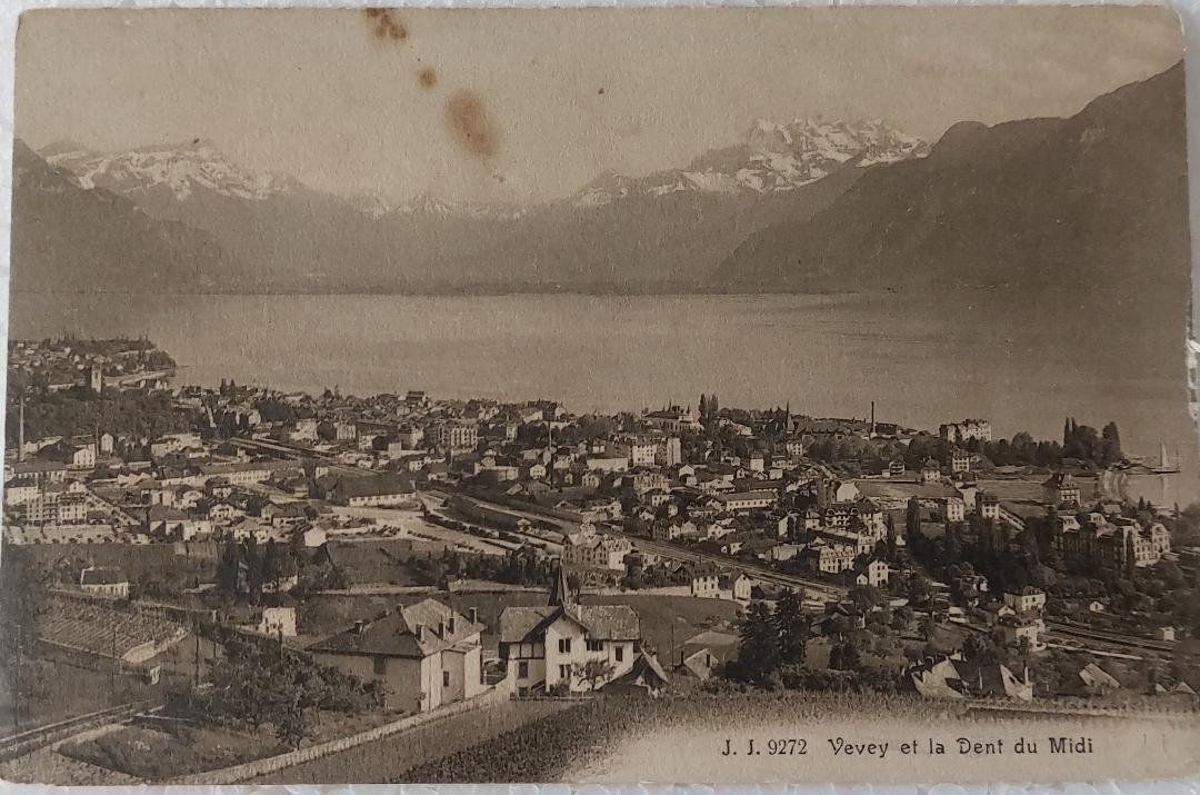 Cartoline postali: VEVEY  et la Dent du Midi – Usato da Delémont venduto da Domdom1