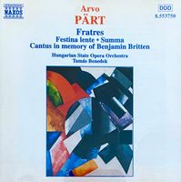 Arvo PÄRT CD Fratres Festina lente • Summa Cantus
