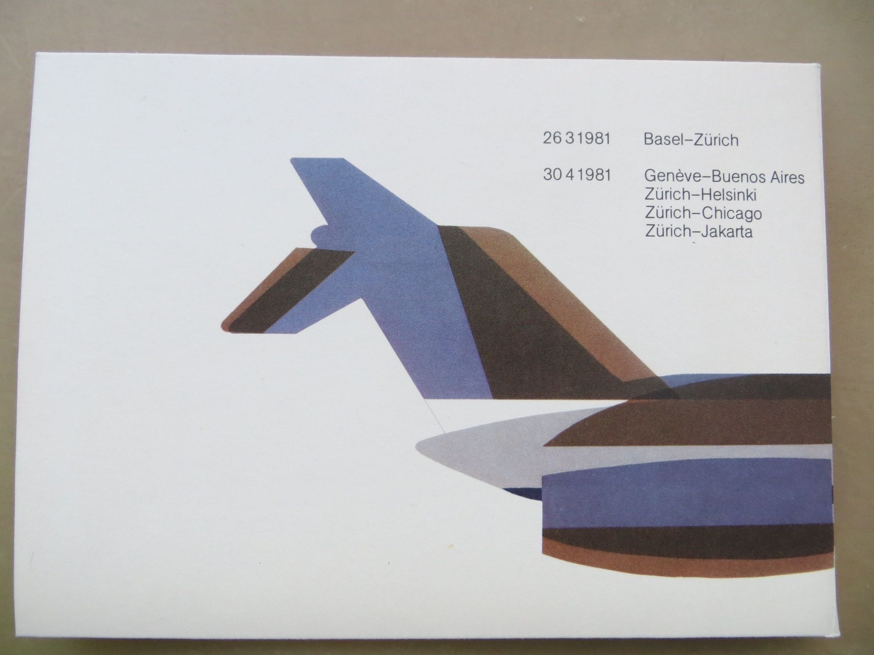 Tous les timbres: Luftpost-Set (Folder mit 5 Briefen) 1981 – Neuf (Voir description) à Basel par 8013