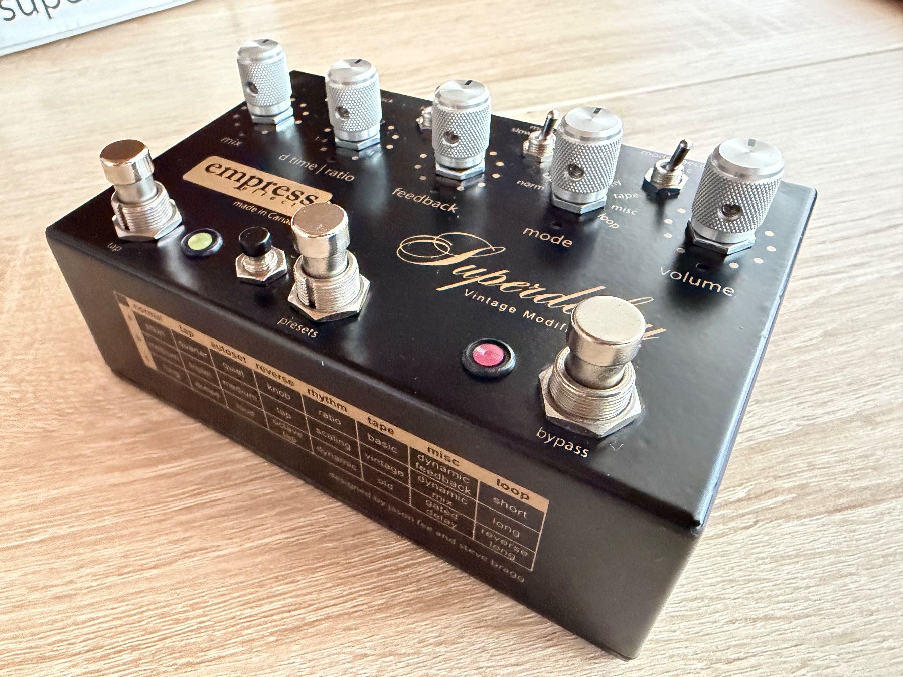 Strumenti musicali: EMPRESS EFFECTS VINTAGE MODIFIED SUPER-DELAY EXTREMLY RARE – Nuovo (secondo la descrizione) da Sion venduto da Hobby-mania 4
