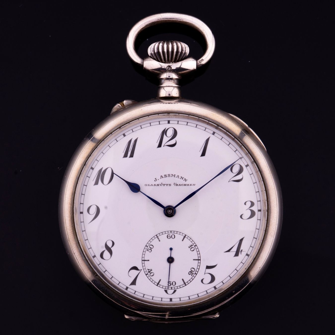 Orologi: J. Assmann Glashütte Lépine Taschenuhr Silber – Usato da Bülach venduto da M.RothUhrenatelier 1