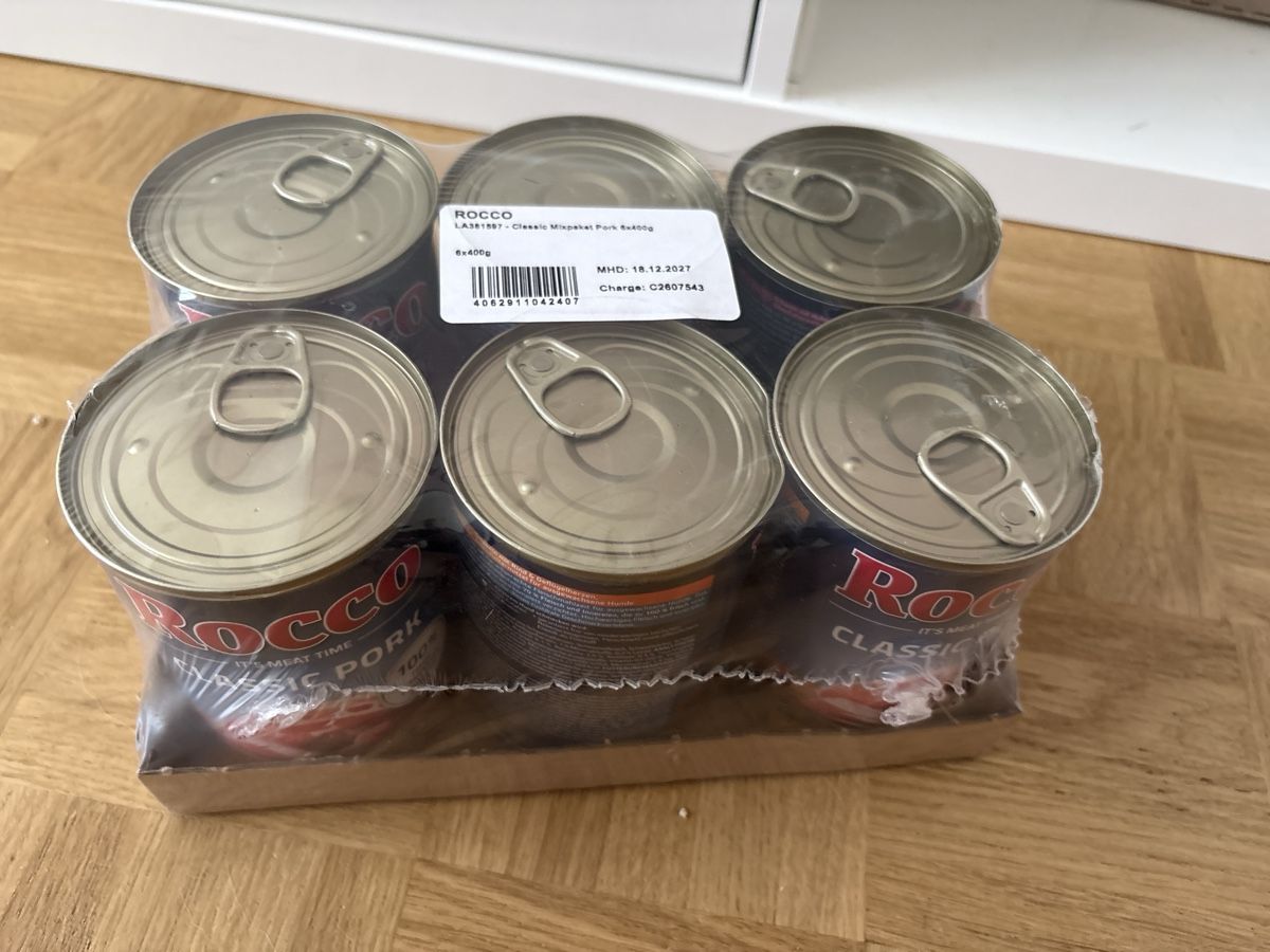 Futter: Rocco Classic Nassfutter 18 x 400g Dosen – Neu und originalverpackt aus Riehen von DogCare_Totolino 1