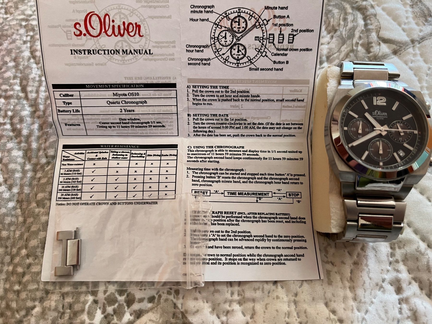 Orologi: S. Oliver Chronograph Herrenuhr – Usato da Neuenhof venduto da Himmel2 2