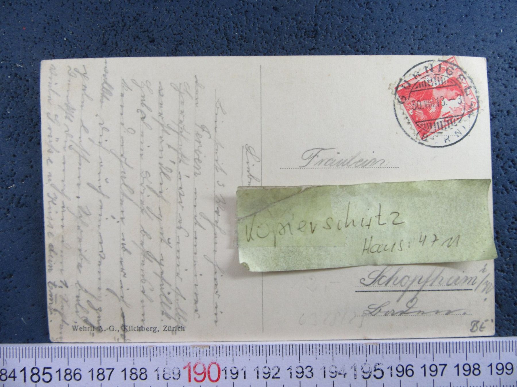 Ansichtskarten: GURNIGELBAD HOTEL 1913 AK BEO – Gebraucht aus Ettingen von Hausi4711 2