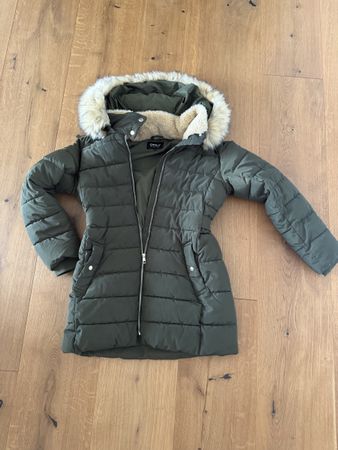 ONLY Steppmantel mit Kunstfell Grösse L khaki guter Zustand