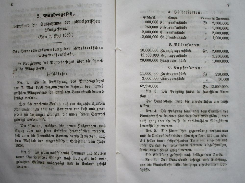 Gesetze Und Verordnungen Für Die Münzreform 1851 | Kaufen Auf Ricardo