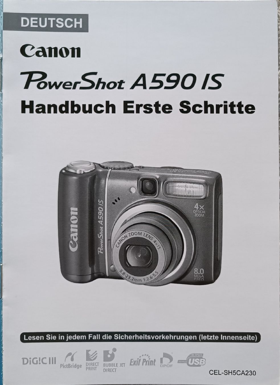 Canon Fotocamera: Canon PowerShot A590 Digitalkamera – Usato da Luzern venduto da einszwei 3