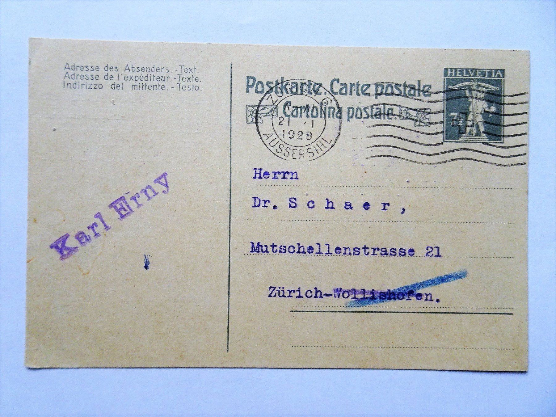 Banknoten: 1920 – Gebraucht aus Aadorf von Chnorli-Furz