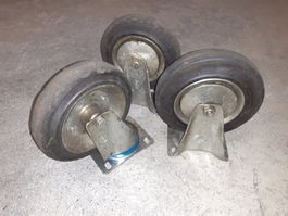 3 Stk. stark gebrauchte Räder / Rollen (ungeprüft)