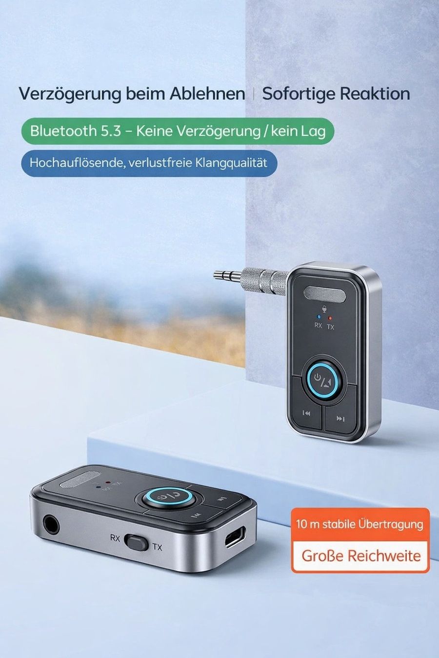 Unità & Adattatore: BT 5.3 Audio Empfänger & Sender -3,5mm Aux Bluetooth Adapter – Nuovo (secondo la descrizione) da Winterthur venduto da SwissTechStore 1