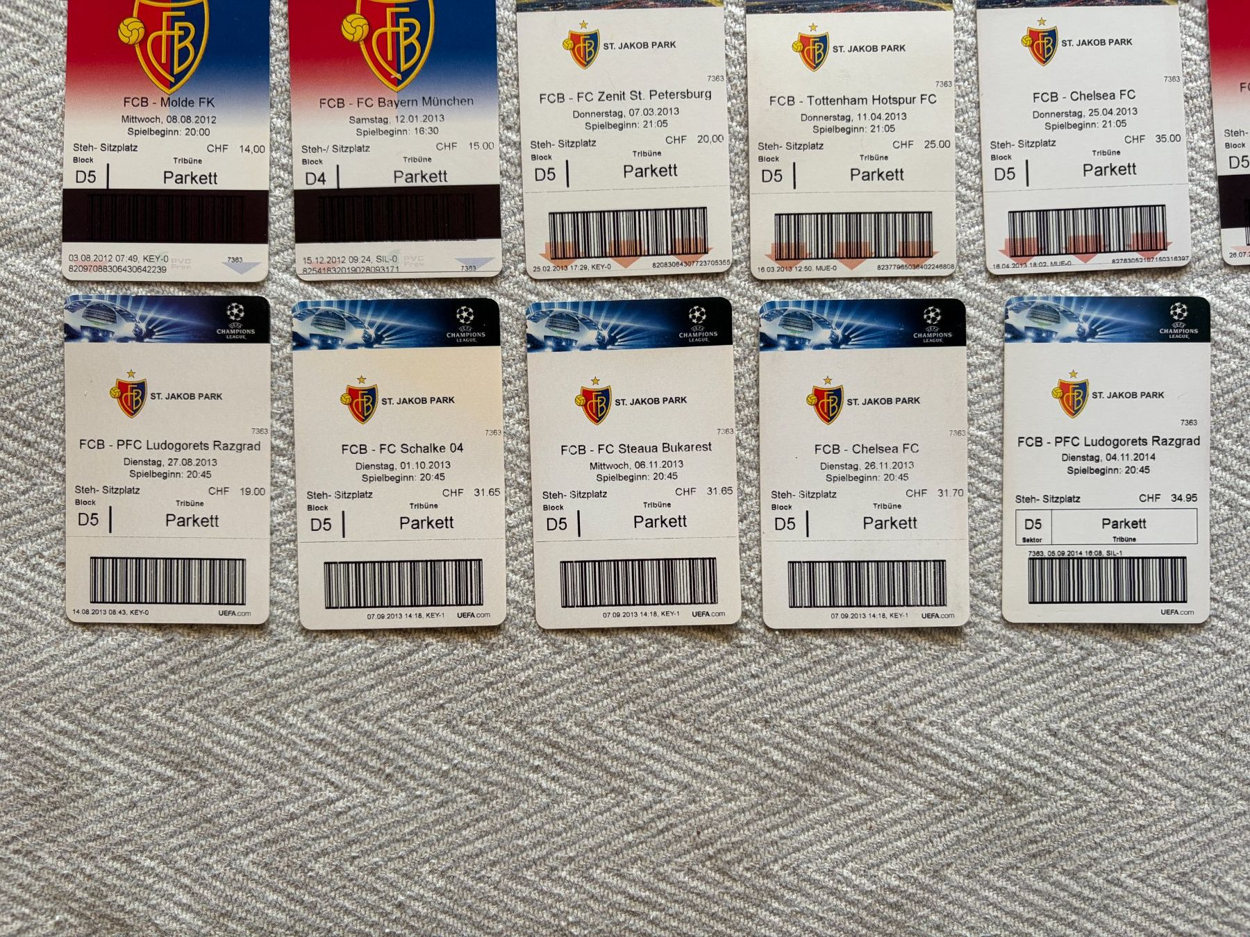 Tickets: FC BASEL TICKETS 2002-2014 / 29 Stk. – Gebraucht aus Aarberg von umearocks 4