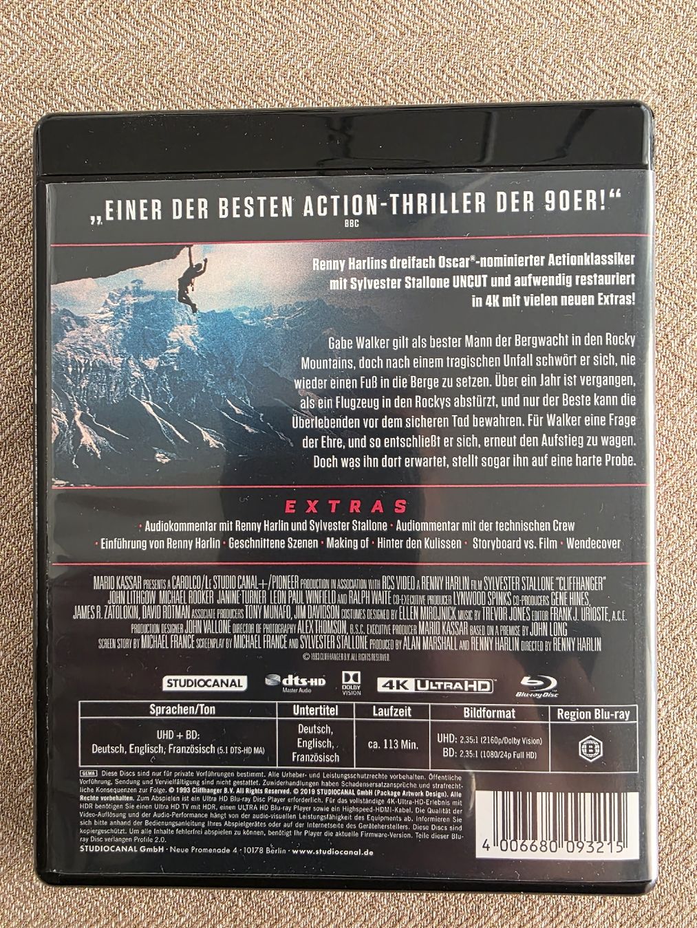 Alle DVDs: Cliffhanger 4K uncut – Neu (gemäss Beschreibung) aus Stein AG von eMODy 1