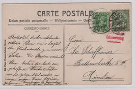Ansichtskarte 31.XII.07 St.Gallen nach München m Nr. 82+103