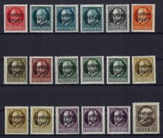 Bayern 1919 mit Aufdruck" Freistaat Bayern" postfrisch
