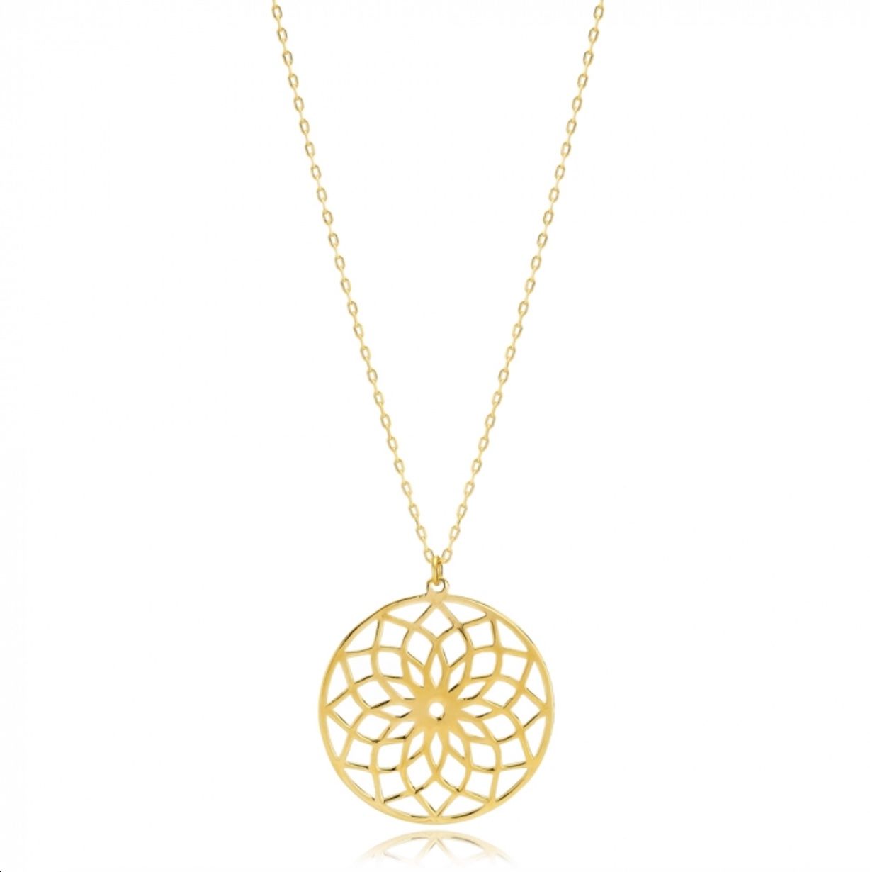 Ketten: Kette 925 Silber gold Lebensbaum layer fein Mandala 45+5cm – Neu und originalverpackt aus Zürich von goldfisch.schmuck 1