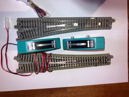 (3)Paire aiguillages électriques Kato avec commande