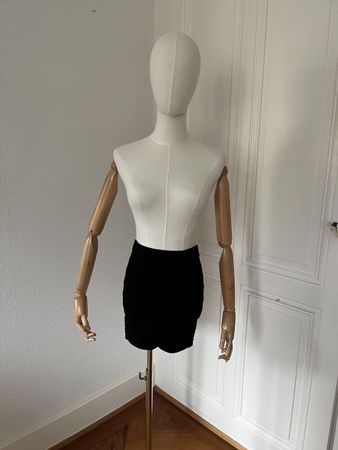 Charlotte Russe Black Mini Skirt, Size S, Ribbed Style