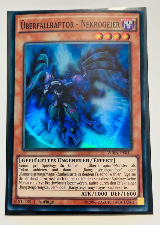 Yu-Gi-Oh! Sammelkarte – Überfallraptor - Rachegeier (Common, DE) Inkl. Ultrapro Toploader