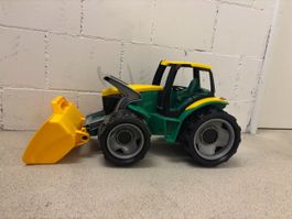 Spielzeug Traktor mit Frontlader grün gelb gebraucht
