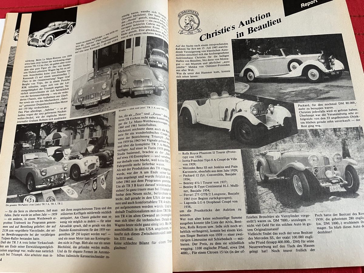 Zeitschriften & Magazine: Oldtimer Markt 1985 Jubiläum/TR2/3/RöhrV8 – Gebraucht aus hunzenschwil von Oldipark 2