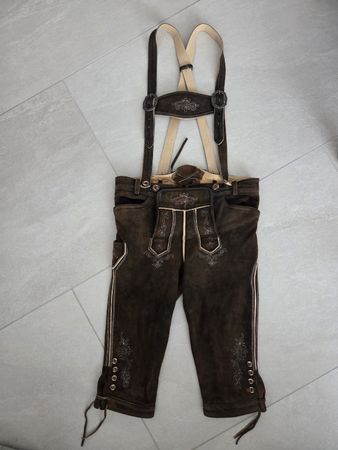 Lederhose Gr. 46 Da Wilderer Buchberger Tracht Handarbeit