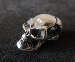 Silber 925 Totenkopf Skull Anhänger 17 mm
