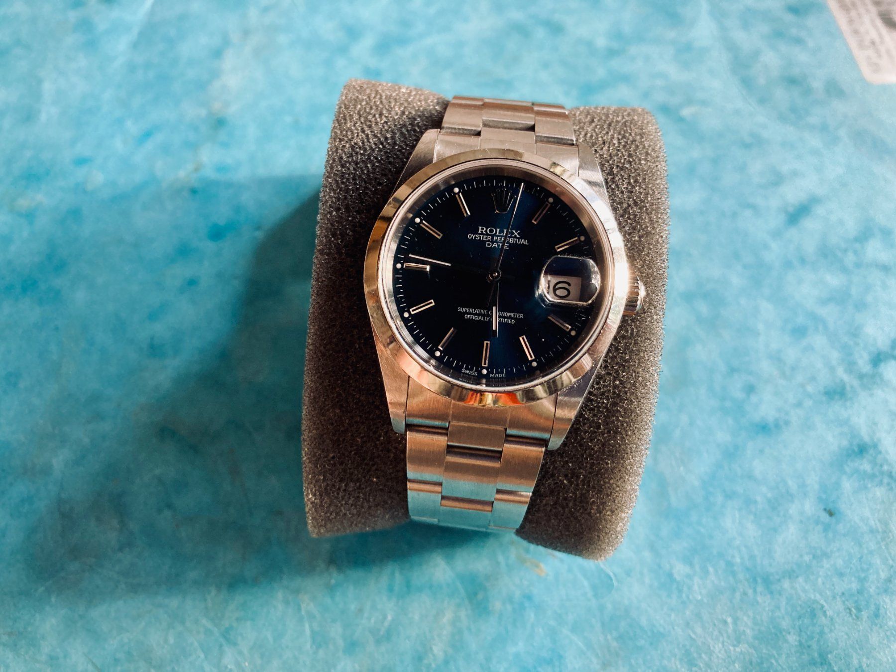 Rolex Uhren: Rolex Oyster Perpetual Date 15200 Blue dial – Gebraucht aus Genthod von Fejmeo 7