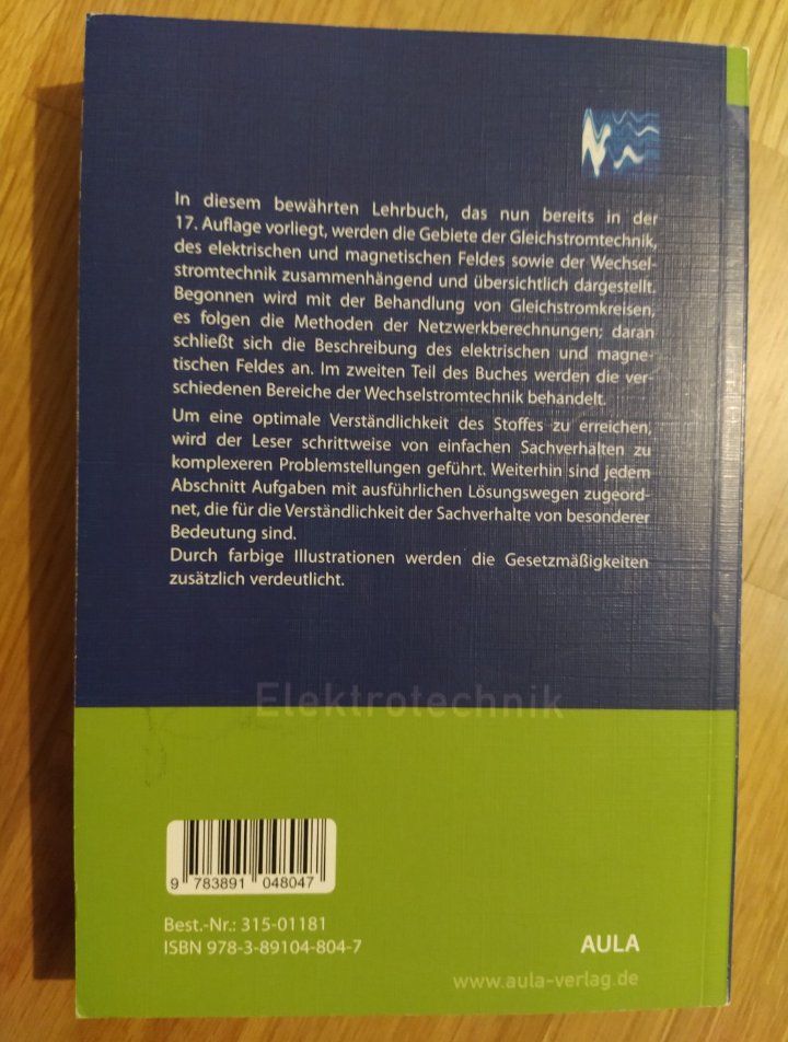 Libri: Grundlagen der Elektrotechnik – Usato da Ebnat-Kappel venduto da nadine1994 1