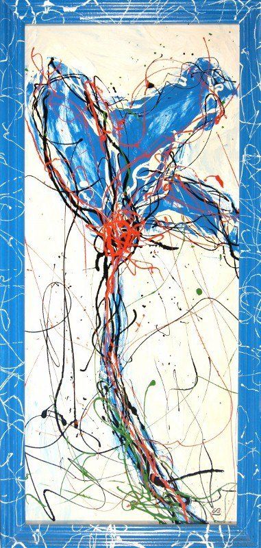Gemälde: Informel Gemälde: Blue flower – Neu (gemäss Beschreibung) aus Fribourg von erw_68dx