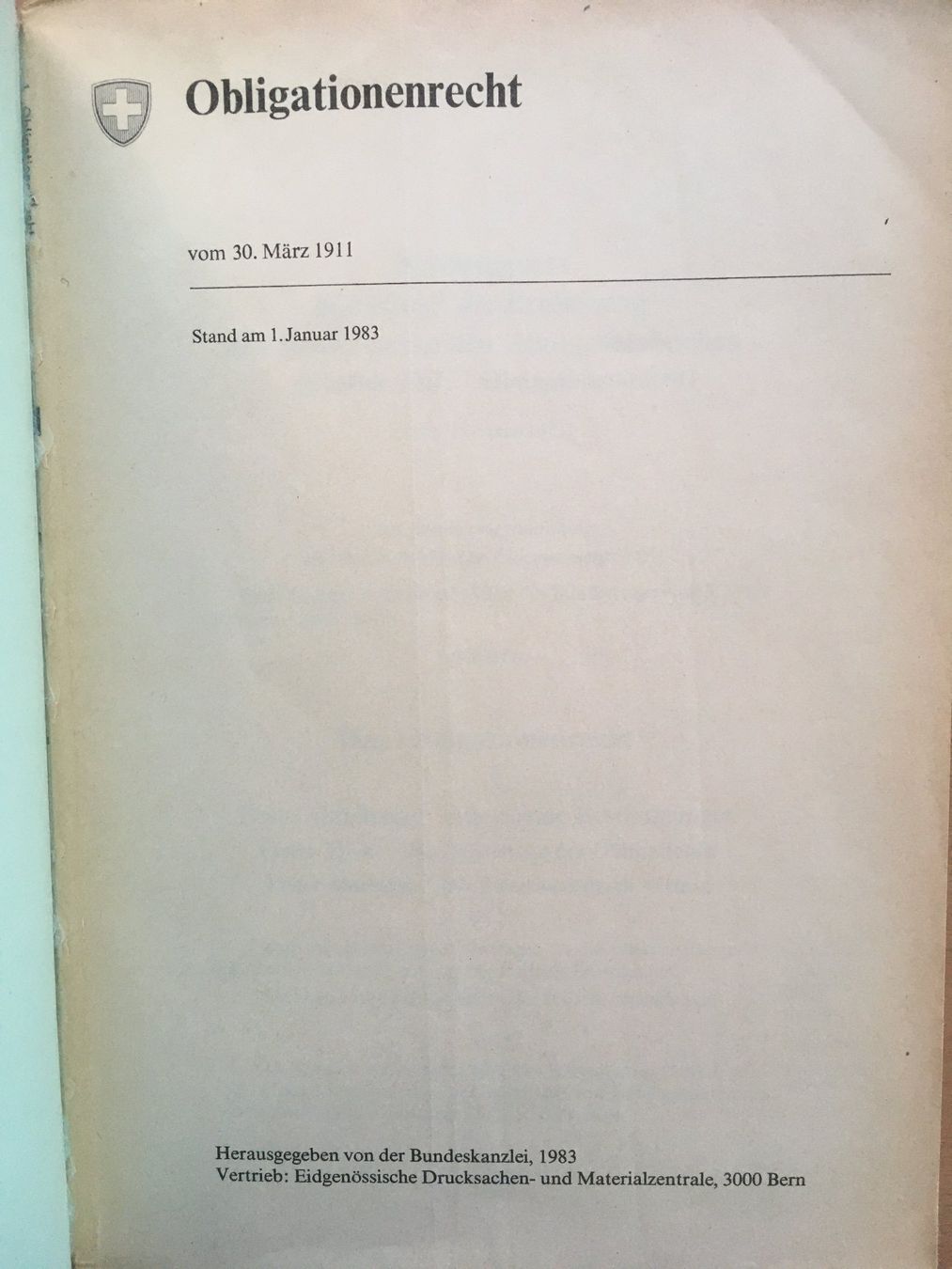 Libri: Obligationenrecht (der Schweiz) – Usato da Grenchen venduto da Kogi7 1