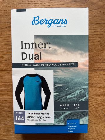 Neues Funktions Langarmshirt mit Merinowolle - 164 - Bergans