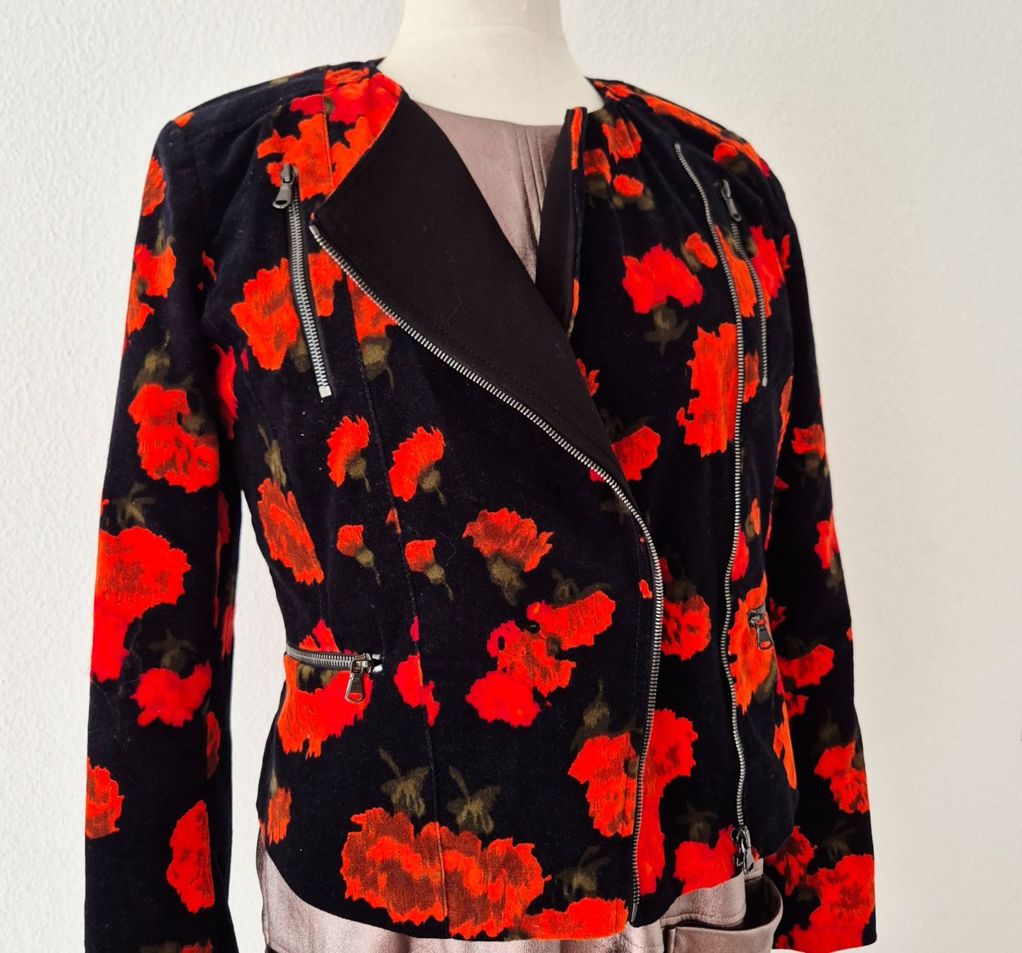 Sportmax Jacken: SPORTMAX CODE JACKE BLAZER BIKERJACKE 38 M BLÜTEN,  TOP – Neu (gemäss Beschreibung) aus Elsau von the-colorful-side 7