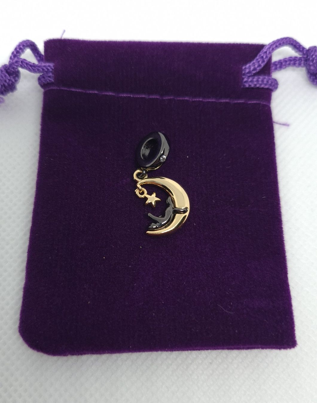 Ciondoli: Silber Charm Mond und Katze +Garantie – Nuovo (secondo la descrizione) da Rotkreuz venduto da Carbone_Bijou-Shop 1