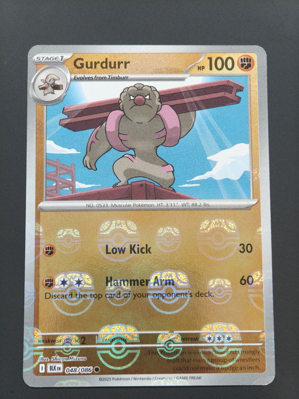 Pokémon Sammelbilder & Trading cards: Gurdurr Masterball 048/086 EN – Neu (gemäss Beschreibung) aus Therwil von Cordachu_Trade
