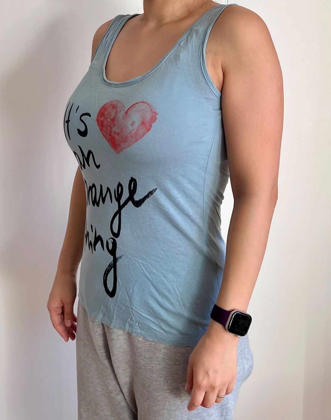 Hugo Boss Top: Hugo Boss Orange, Tanktop, hellblau mit Print - Gr. S – Usato da Münsingen venduto da jan_2xyl 1