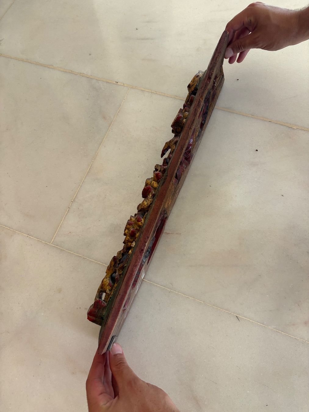 Tutte le decorazioni: Antike China Holzschnitzerei – Blumen Schnitzpaneel Deko – Usato da Birmensdorf ZH venduto da CCBlum 4