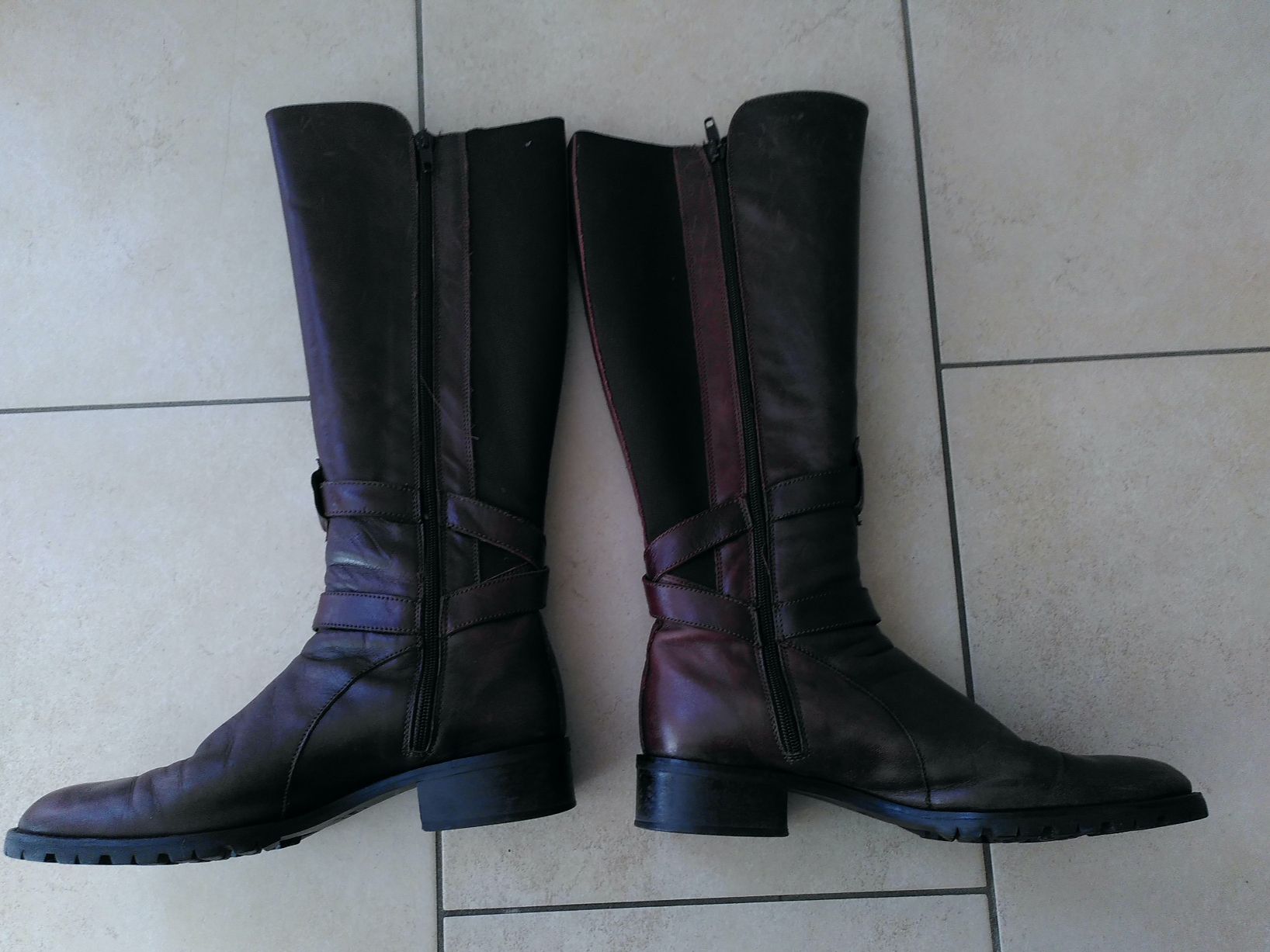 Navyboot Scarpe da donna: Braune Leder Stiefel – Usato da Brugg AG venduto da olamim 2