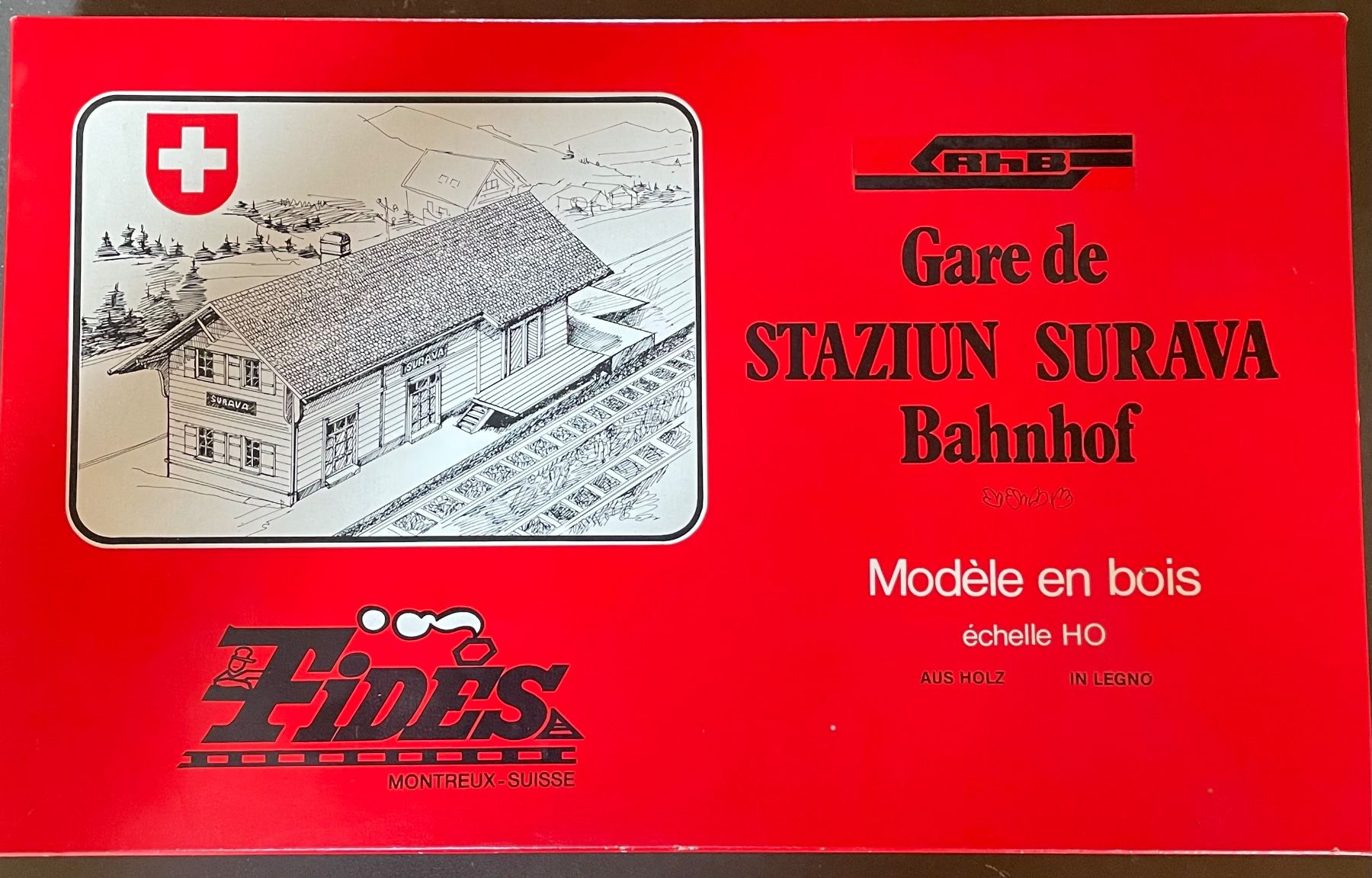 Faller Modellini di ferrovie: Fides Bahnhof Surava Holzbausatz H0 – Nuovo (secondo la descrizione) da Blumenstein venduto da Ritschi