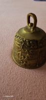 Vintage Messing Glocke mit Gravuren, Deko