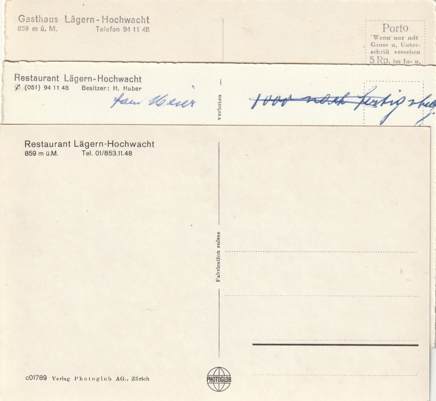 Cartoline postali: 3 AK Lägern Hochwacht – Usato da Rorschacherberg venduto da fratovi2 2