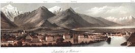 Interlaken Panorama Tonlithographie