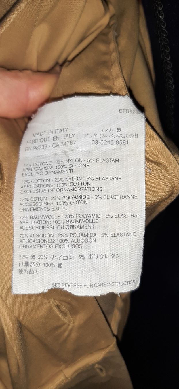 Prada Vestiti: PRADA Hemdkleid, Grösse it 44, beige, Baumwolle – Difettoso da Uster venduto da kgw78 8