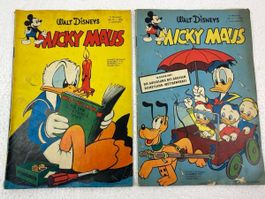 2.Walt Disney Mickey Maus Hefte 13 & 17 gebraucht 1956