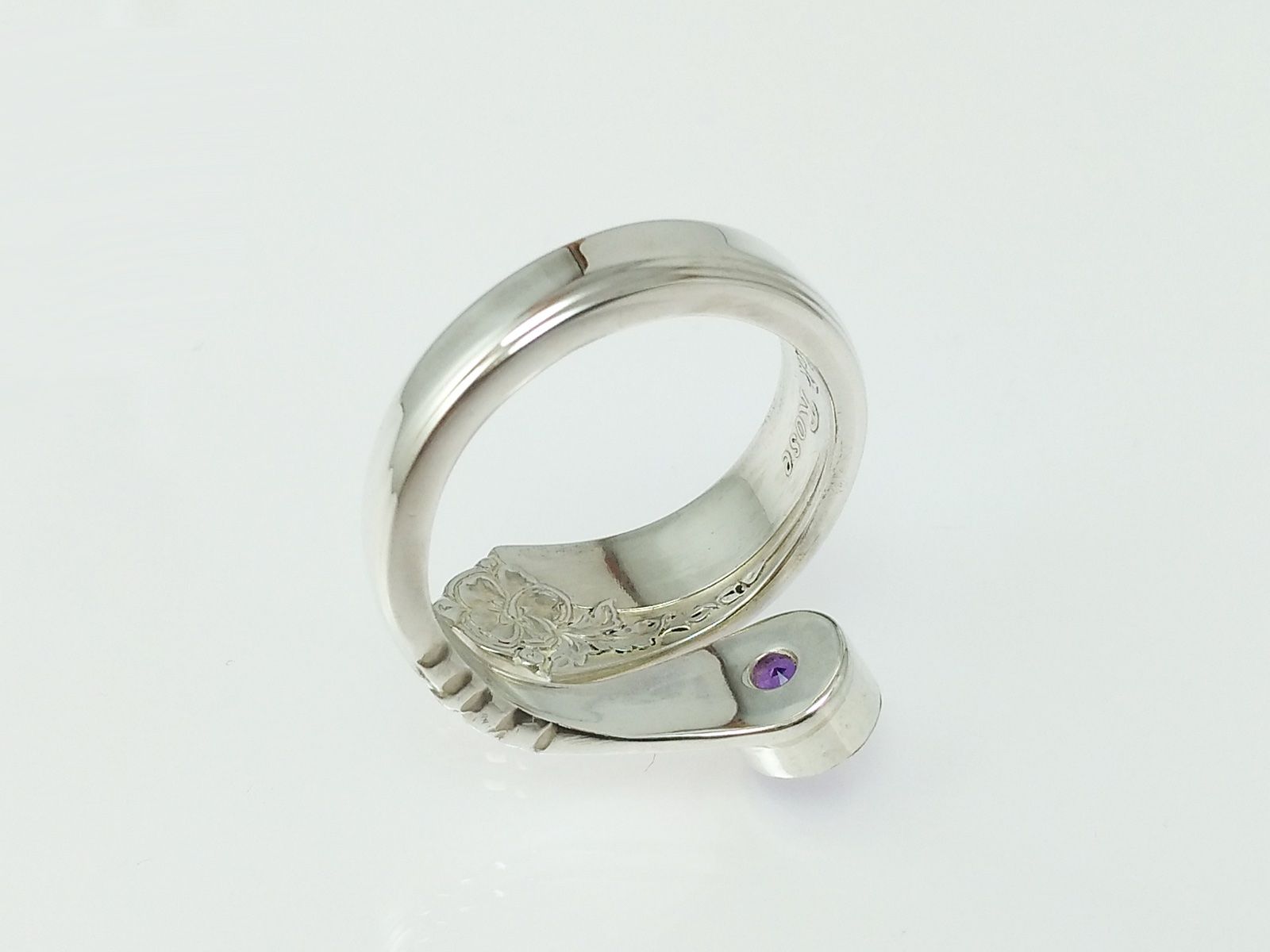 Anelli: Offener Jugendstil Silberring mit Amethyst – Nuovo e nell'imballaggio originale da Meilen venduto da Byrd-bijoux 6