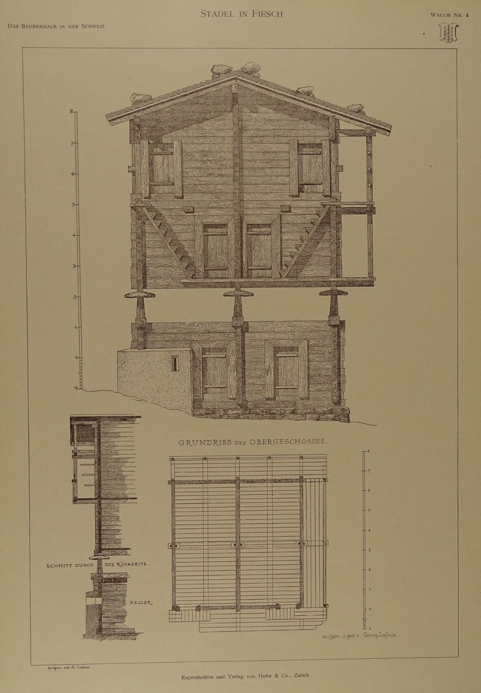 Incisioni: FIESCH STADEL, WALLIS, DIROGRAPHIE UM 1910 – Usato da Grüningen venduto da Kartensammler 1