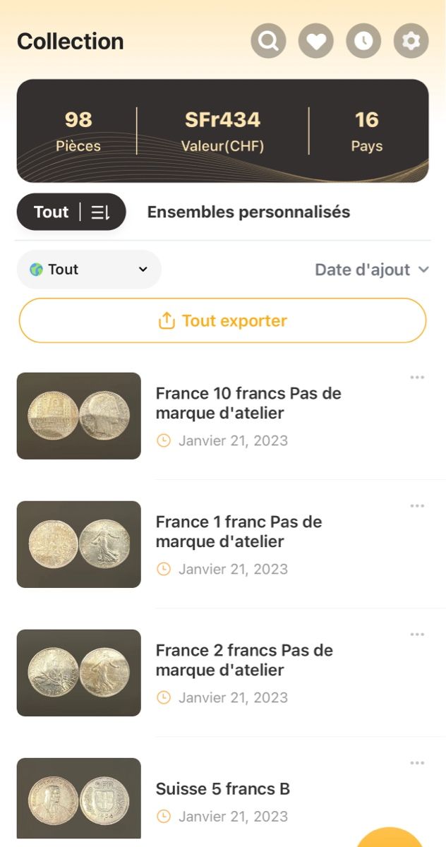 Tutti le monete: Collection pièces Euros et CHF – Usato da epalinges venduto da Misterazz 9